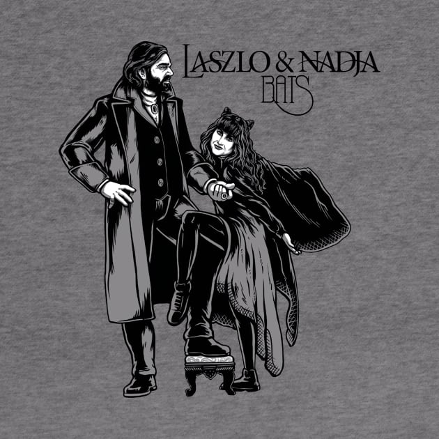 LASZLO AND NADJA BATS BLACK WHITE by LALABATIK